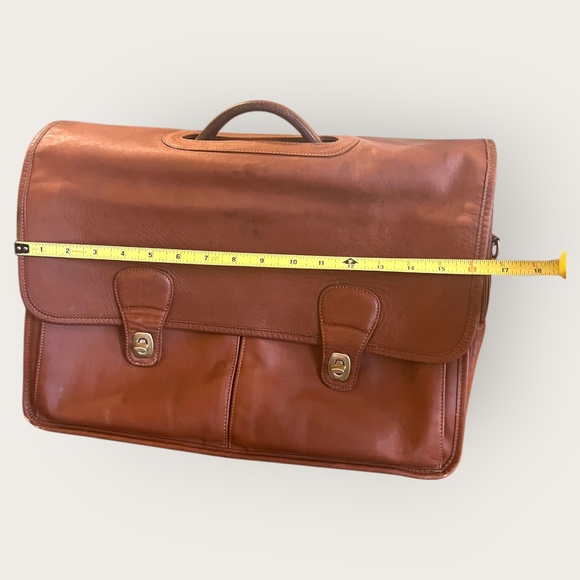 Authentic Vintage Coach 532 British Tan Leather Briefcase Work Bag w Strap Rare - Picture 15 of 16